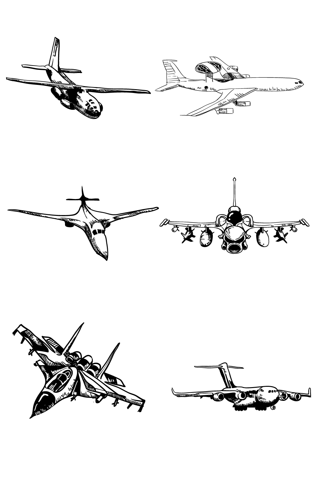 飞机画法复杂 飞行图片