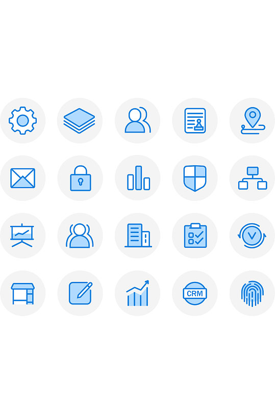 企业办公类图标汇总元素