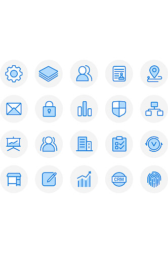 企业办公类图标汇总元素