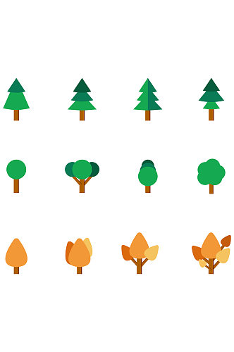 环保植物图标集合icon