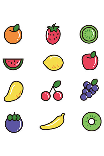 水果生鲜图标LOGO
