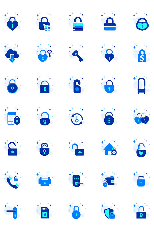 锁的图标集icon