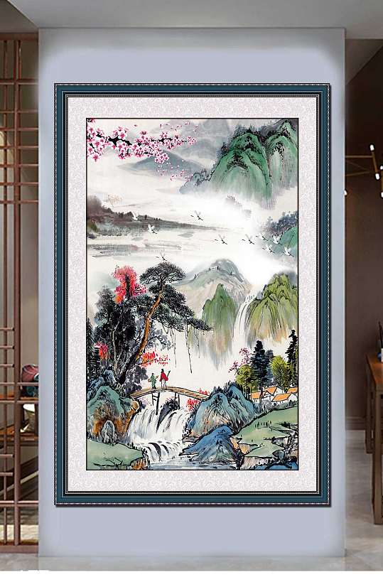 新中式山水画国画大全-众图网