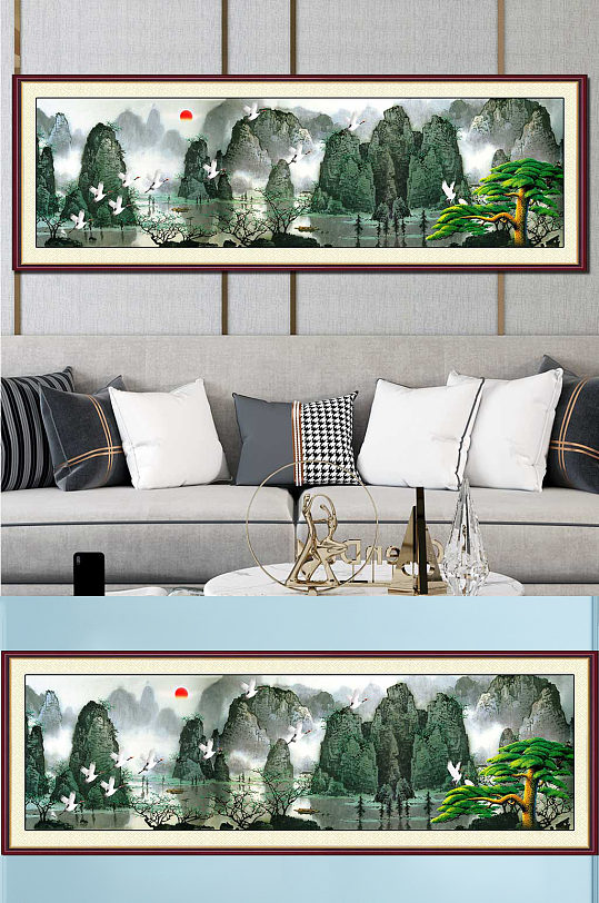 新中式山水画国画大全-众图网