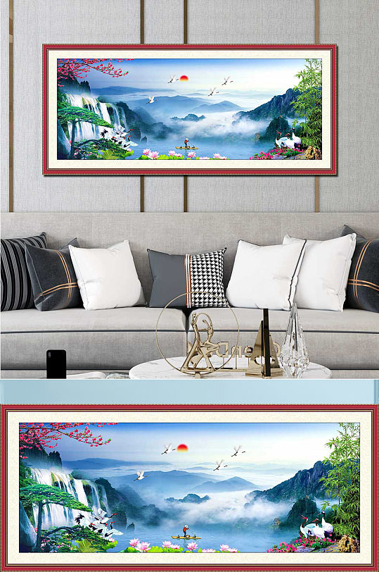 新中式山水画国画大全-众图网