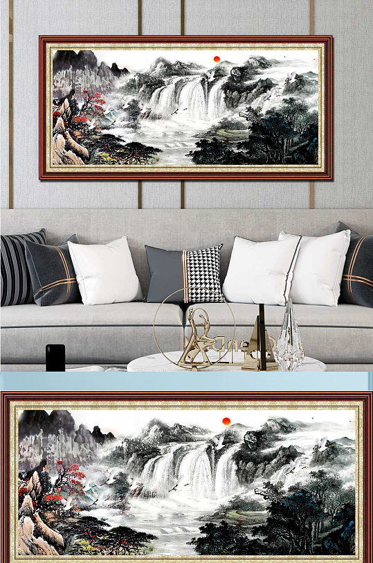 新中式山水画国画大全-众图网