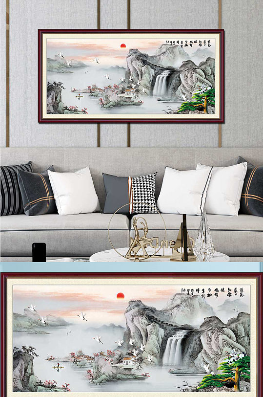 新中式山水画国画大全-众图网