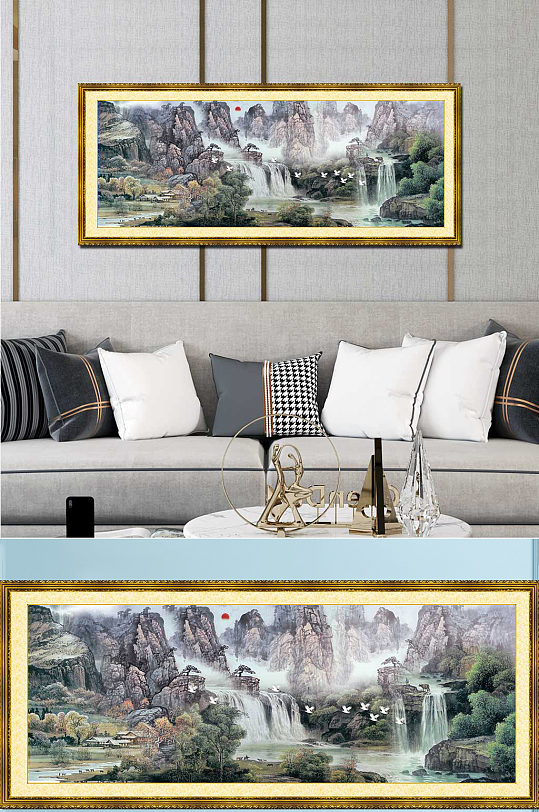 新中式山水画国画大全-众图网