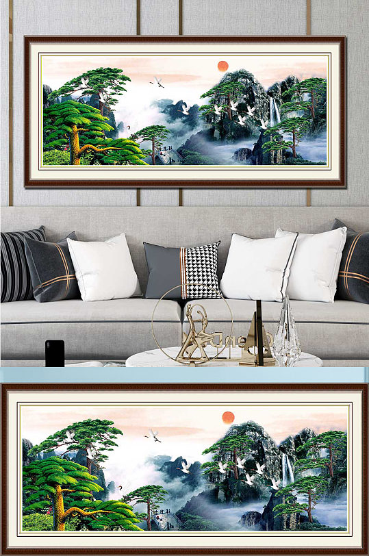 新中式山水画国画大全-众图网