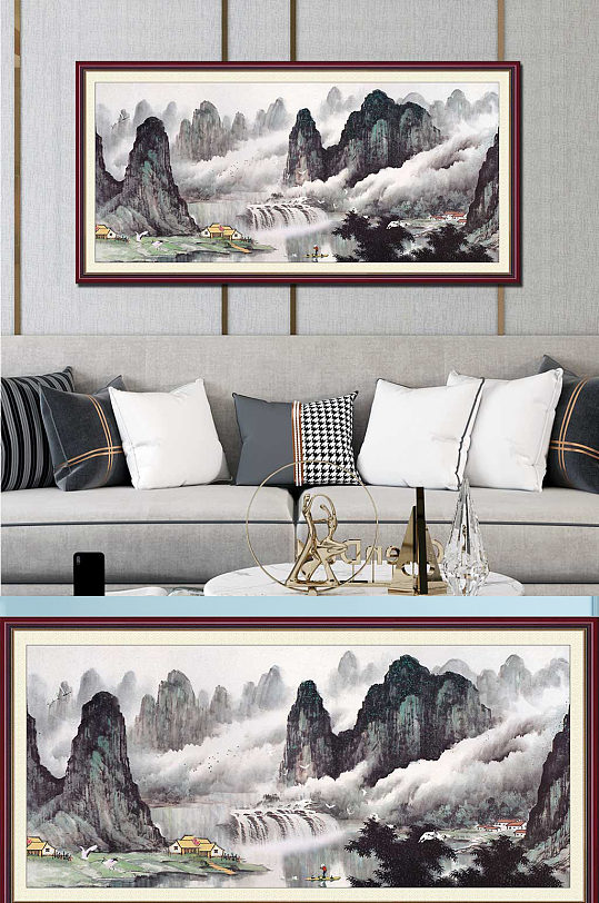 新中式山水画国画大全-众图网