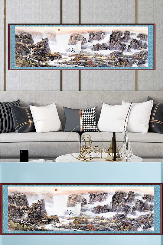 新中式山水画国画大全-众图网