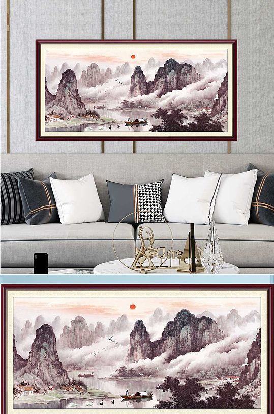 新中式山水画国画大全-众图网