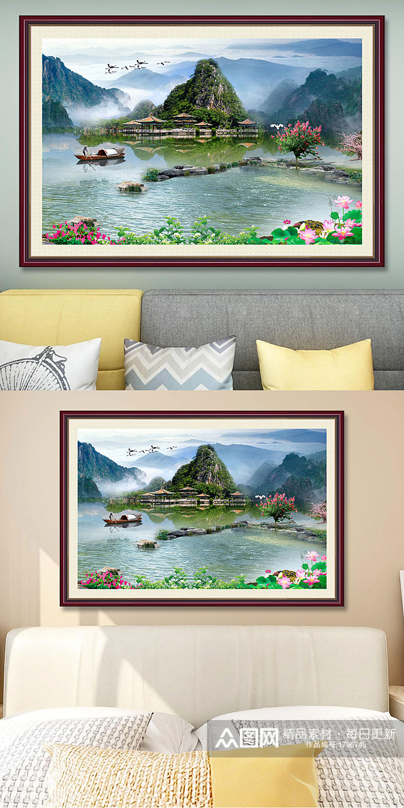 桂林山水甲天下装饰画素材