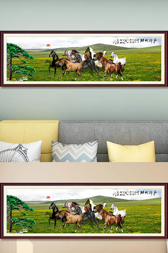 马装饰画马到成功-众图网