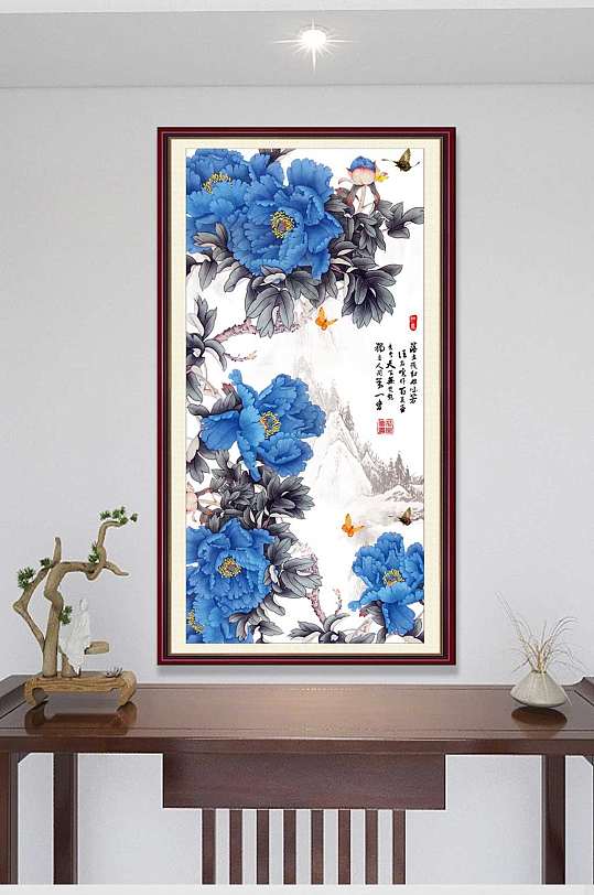 菊花玄关装饰画国画-众图网