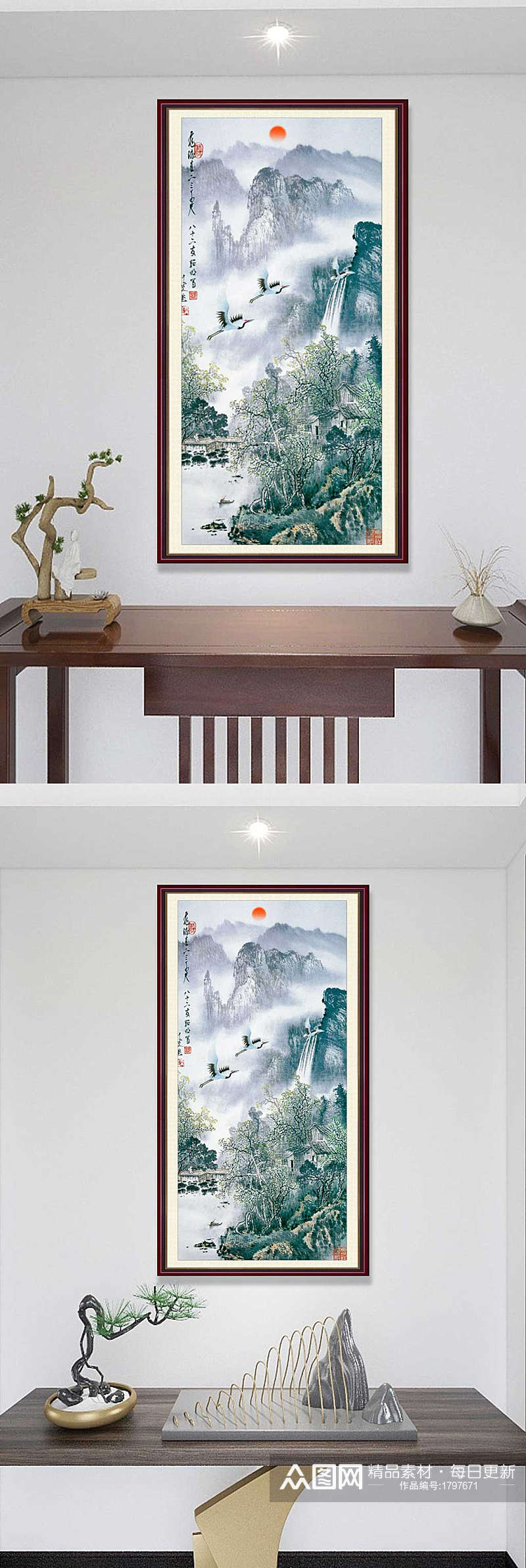 中式风格国画装饰画素材