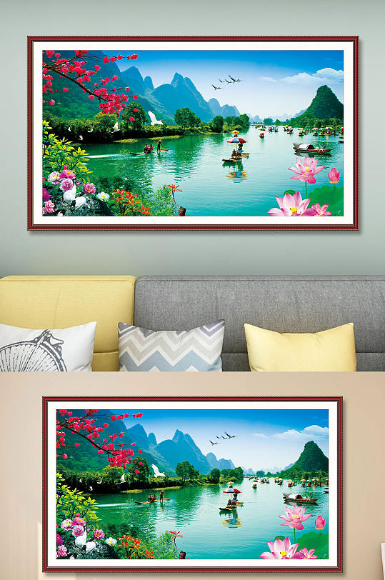 风景如画桂林山水装饰画