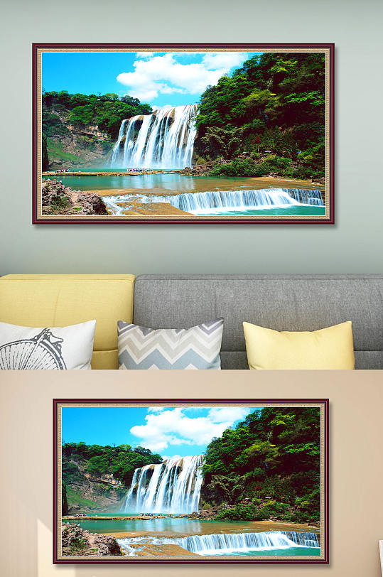 流水生财黄果树瀑布-众图网