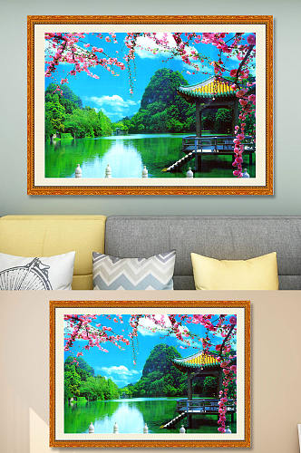 桂林山水风景画风光图