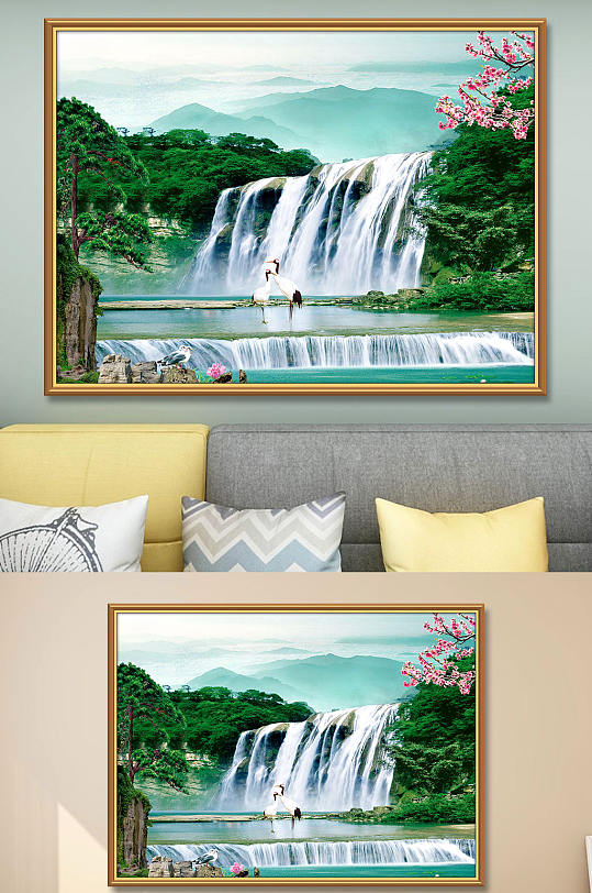 黄果树瀑布流水生财-众图网