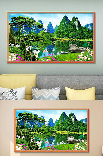 桂林山水风景装饰画