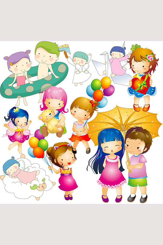 卡通儿童人物动漫小公主