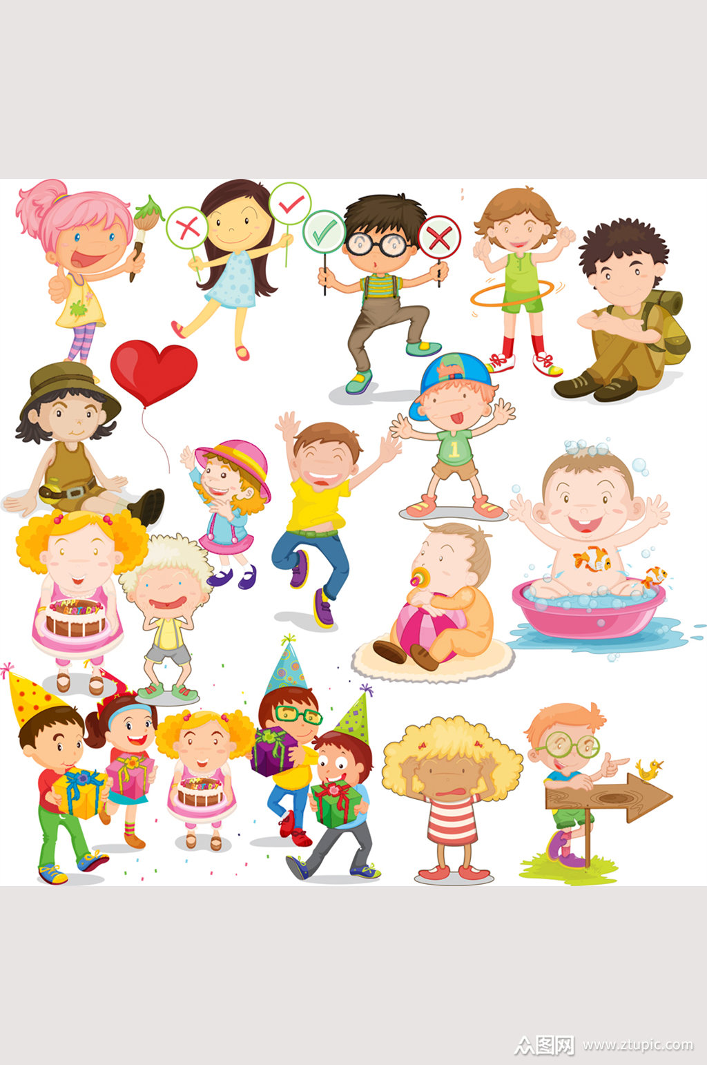 卡通儿童人物动漫免扣素材