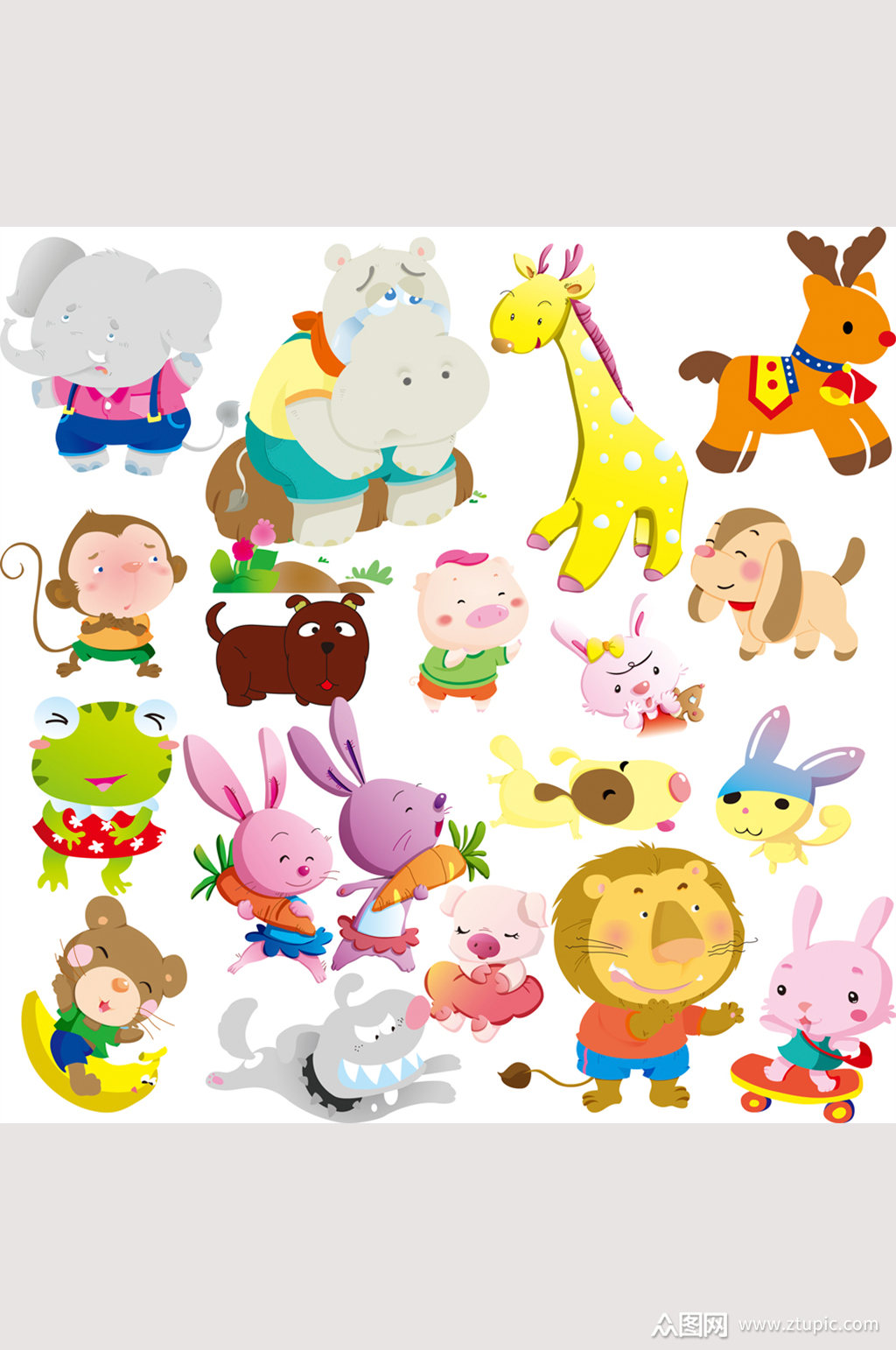 卡通动物人物动漫素材