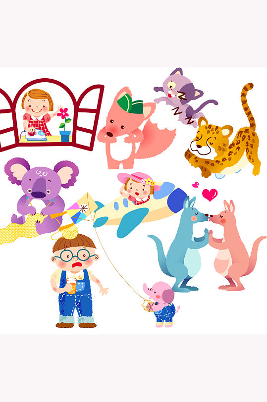 卡通动漫卡通动物娱乐-众图网