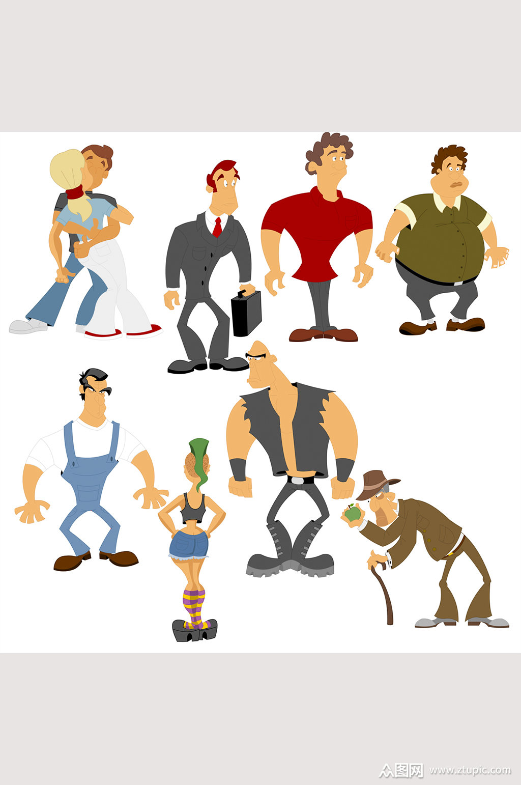 卡通手绘人物创意卡通素材