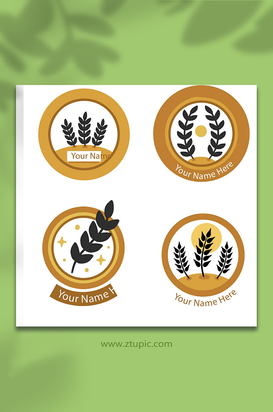 免扣稻草标设计图