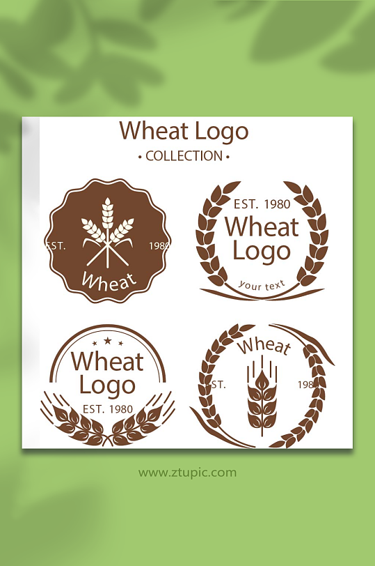 麦子图标矢量标注