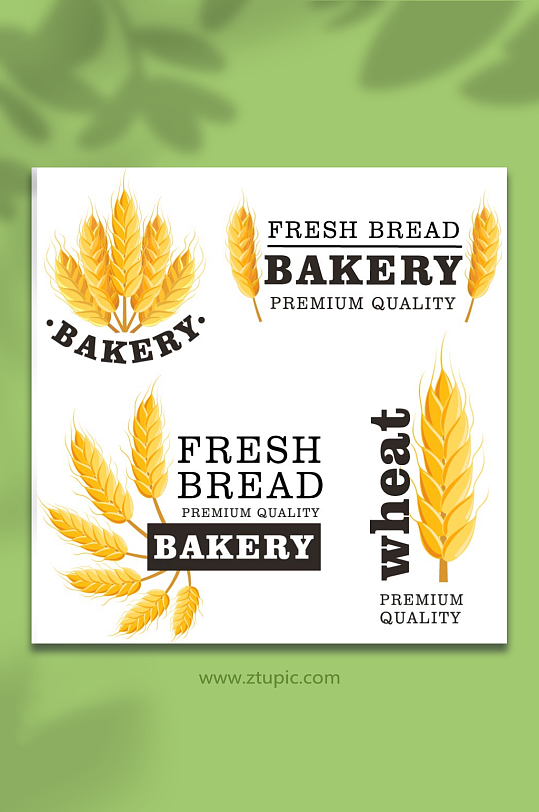 麦子图标矢量标注