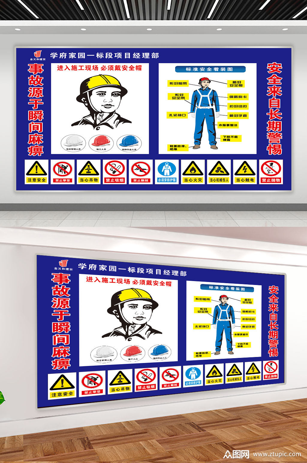 工地安全知识宣传展板