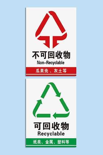 可回收物不可回收物垃圾分类