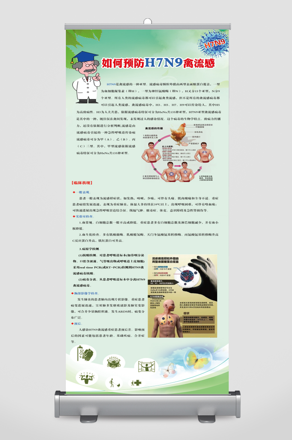 禽流感展架易拉宝素材