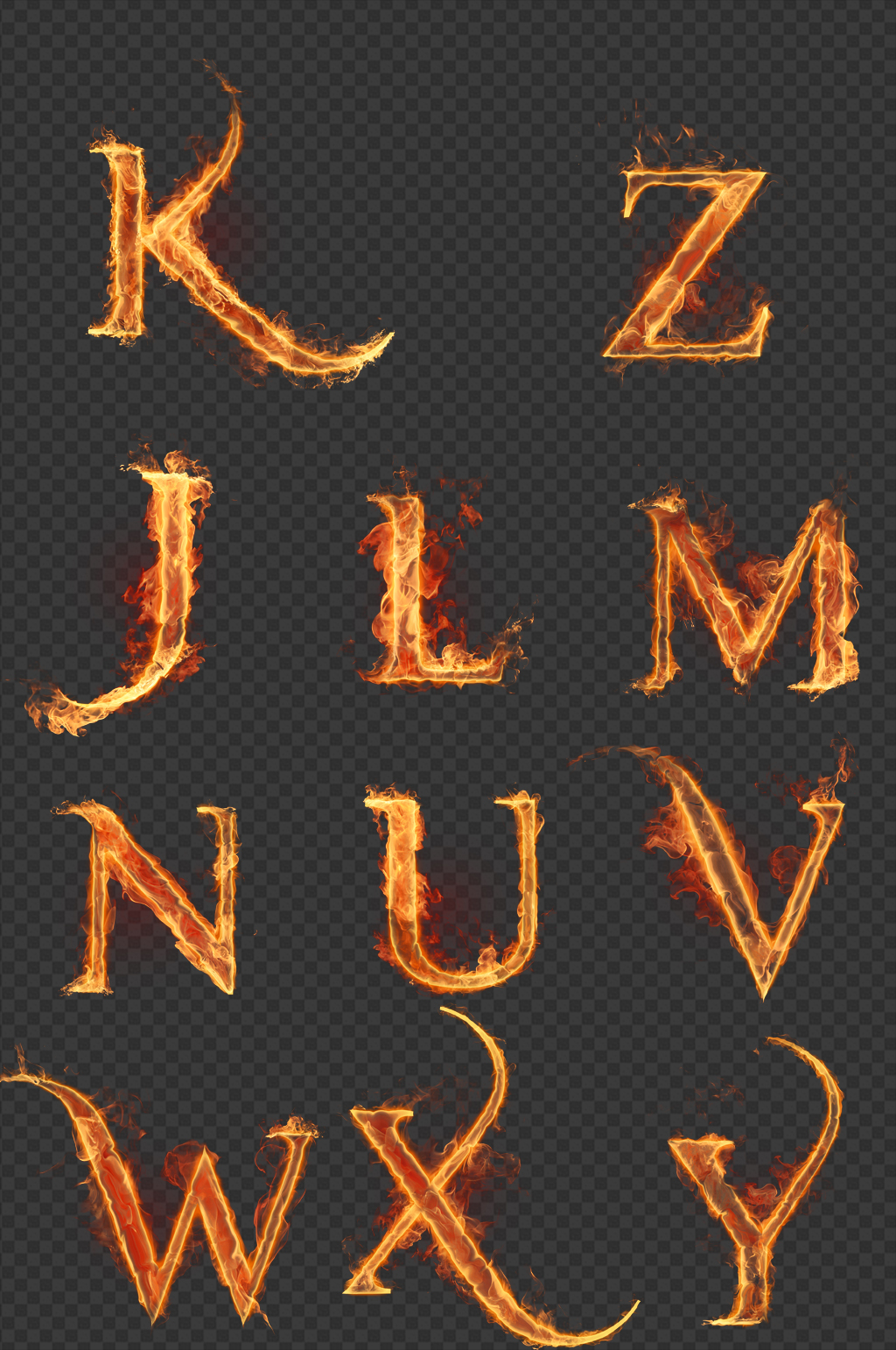 火焰字母壁纸图片