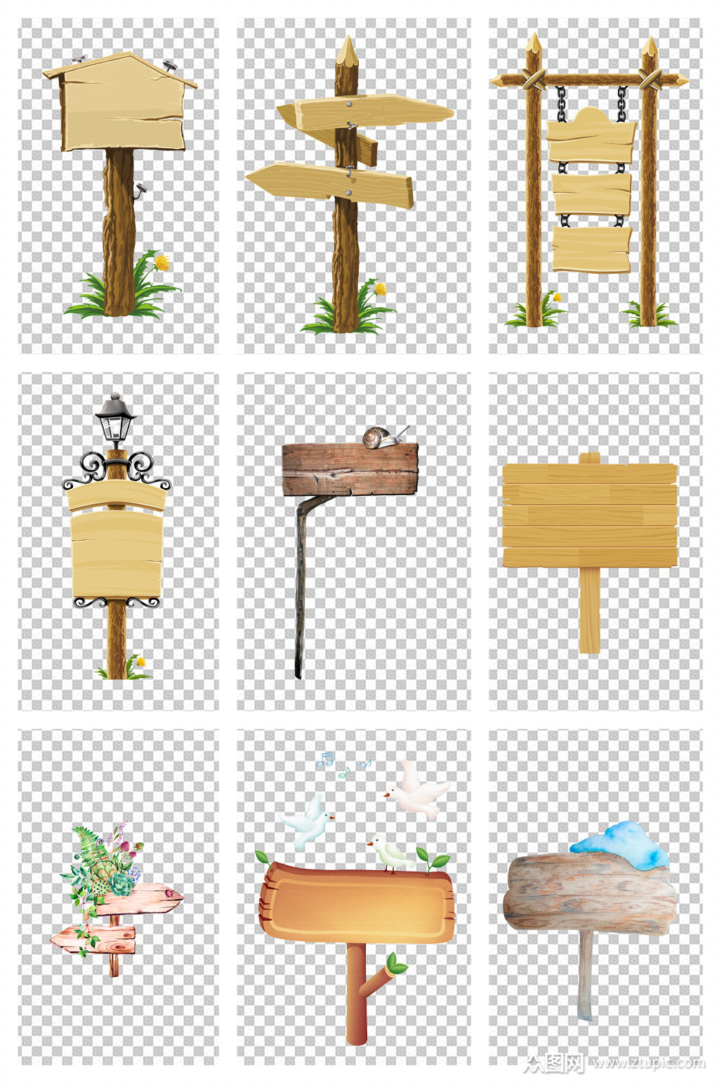 木质指示牌图片素材模板下载-编号267629-众图网