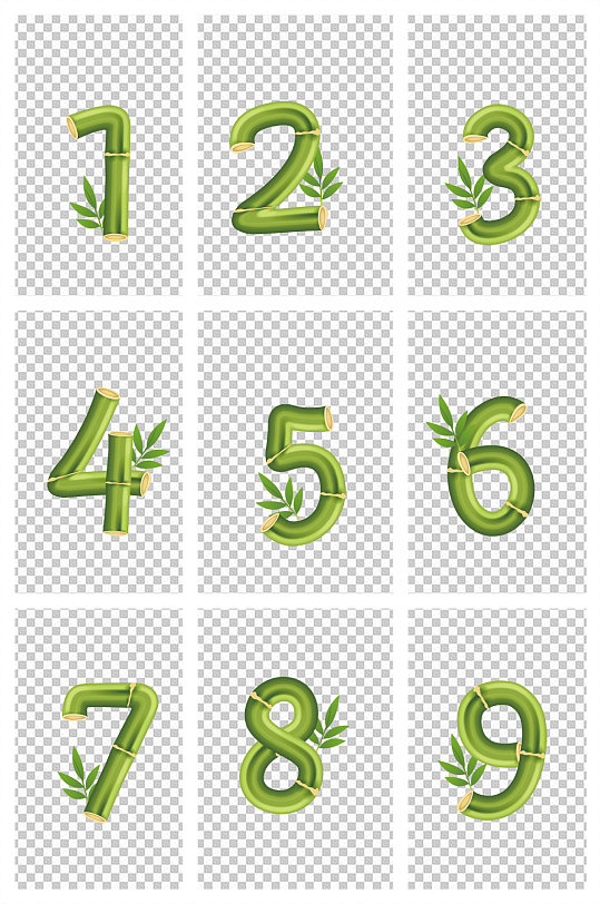 竹竿竹子数字艺术数字