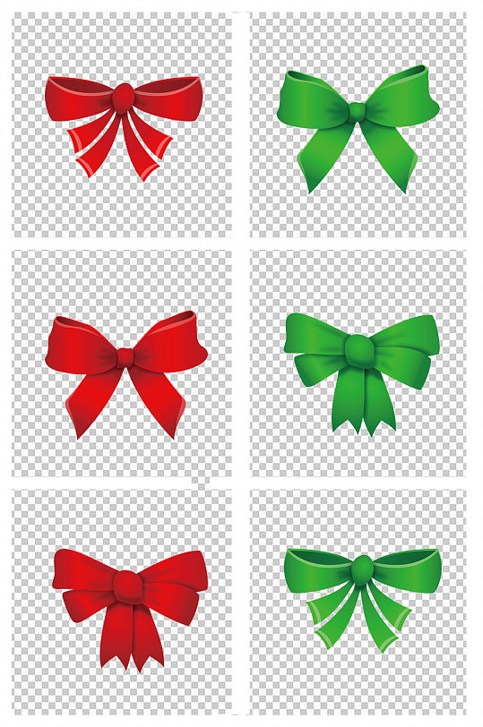 手绘卡通红色蝴蝶结丝带