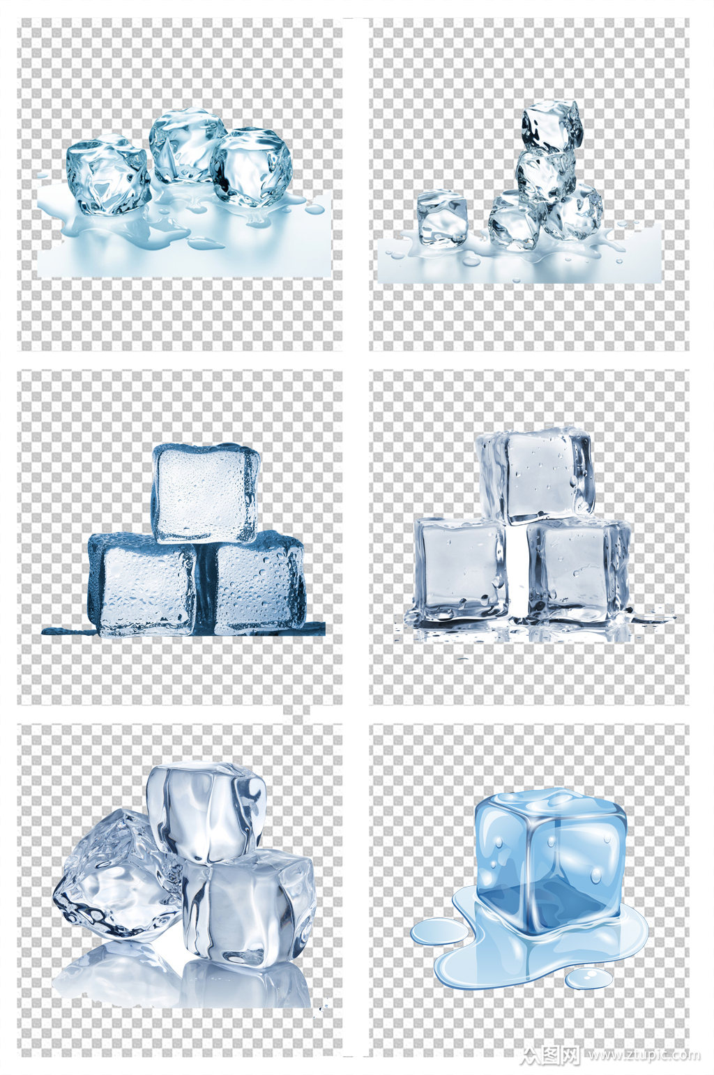 冰块夏季清凉素材
