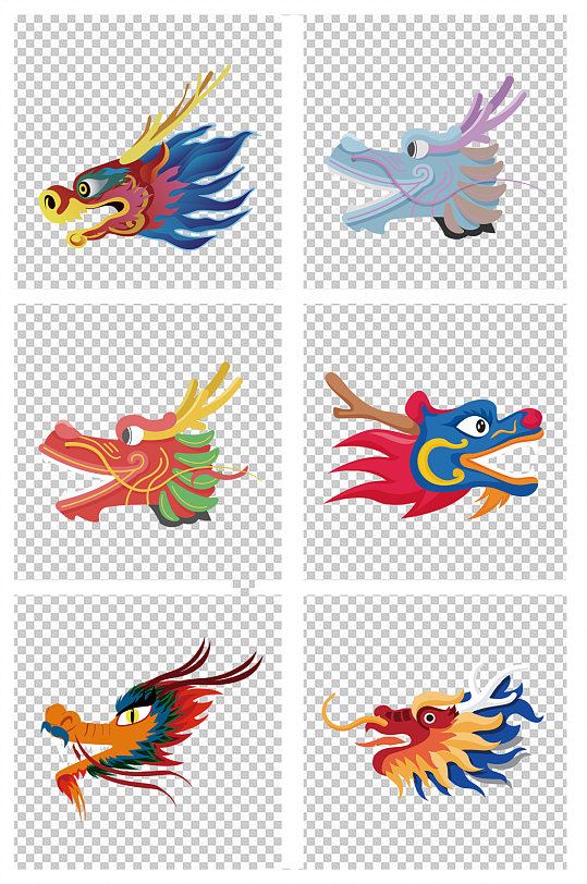 手绘中国风中国龙青龙龙头