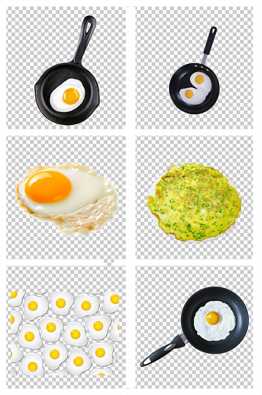 平底锅煎蛋美食素材