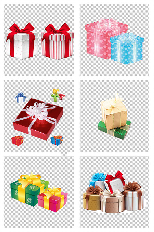 手绘礼品礼品盒素材