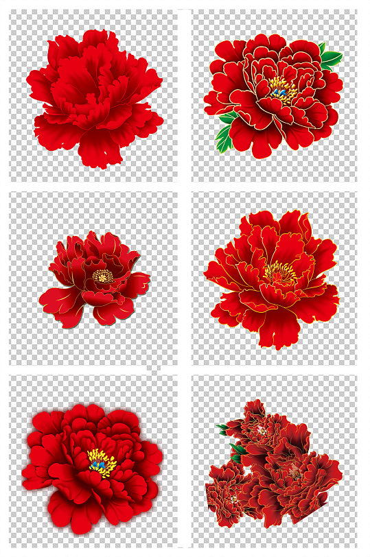 大红色牡丹花朵花开富贵-众图网