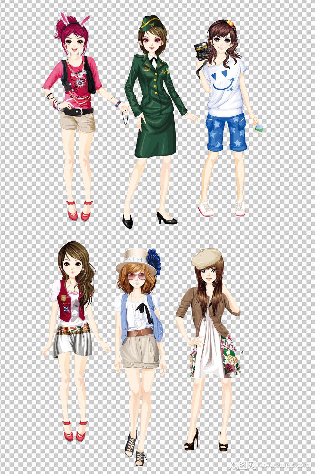 qq人物美少女素材