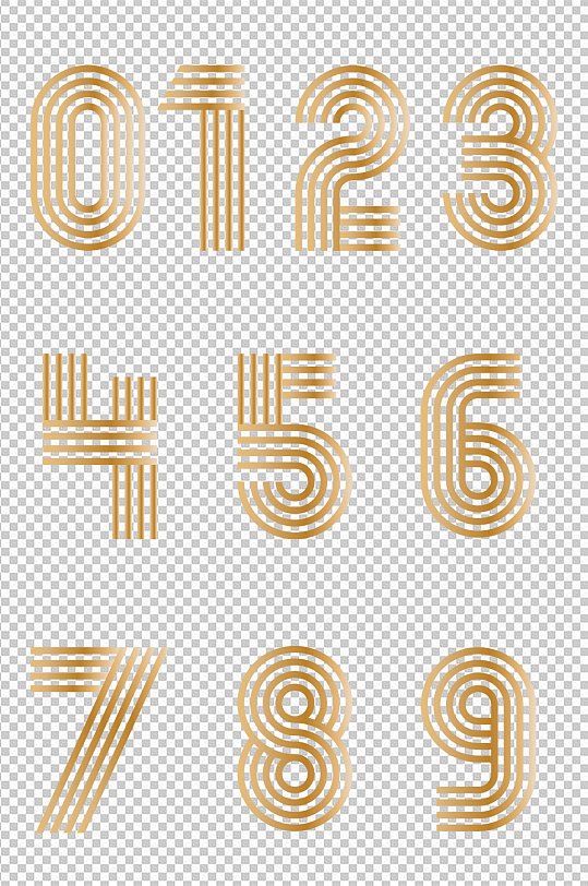 環(huán)形字體數(shù)字素材