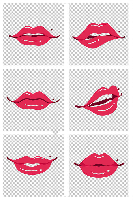 红色嘴唇嘴巴素材