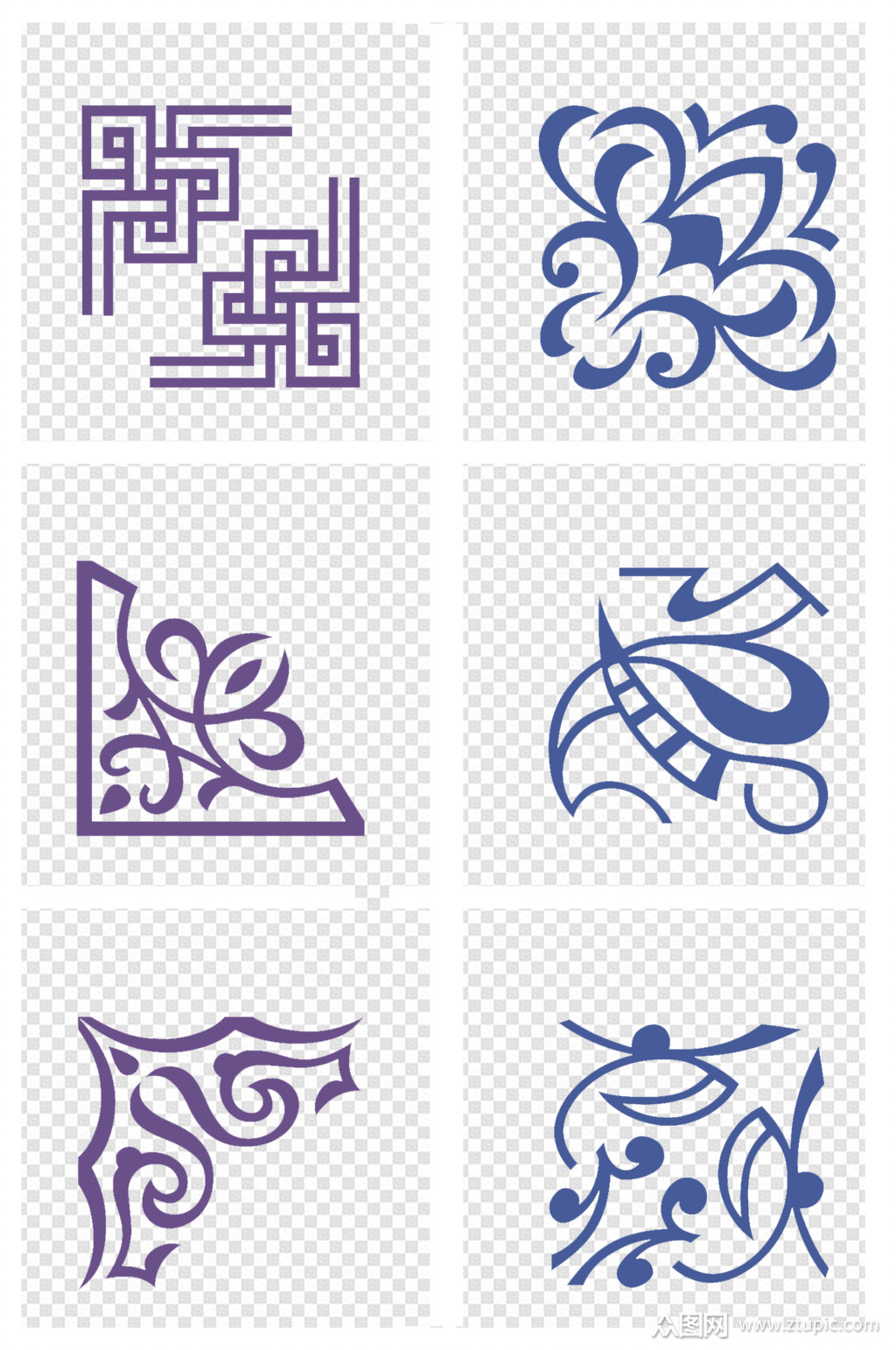 欧式角花花纹素材素材