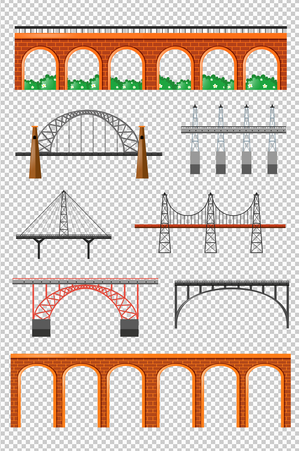 天津桥剪影图片